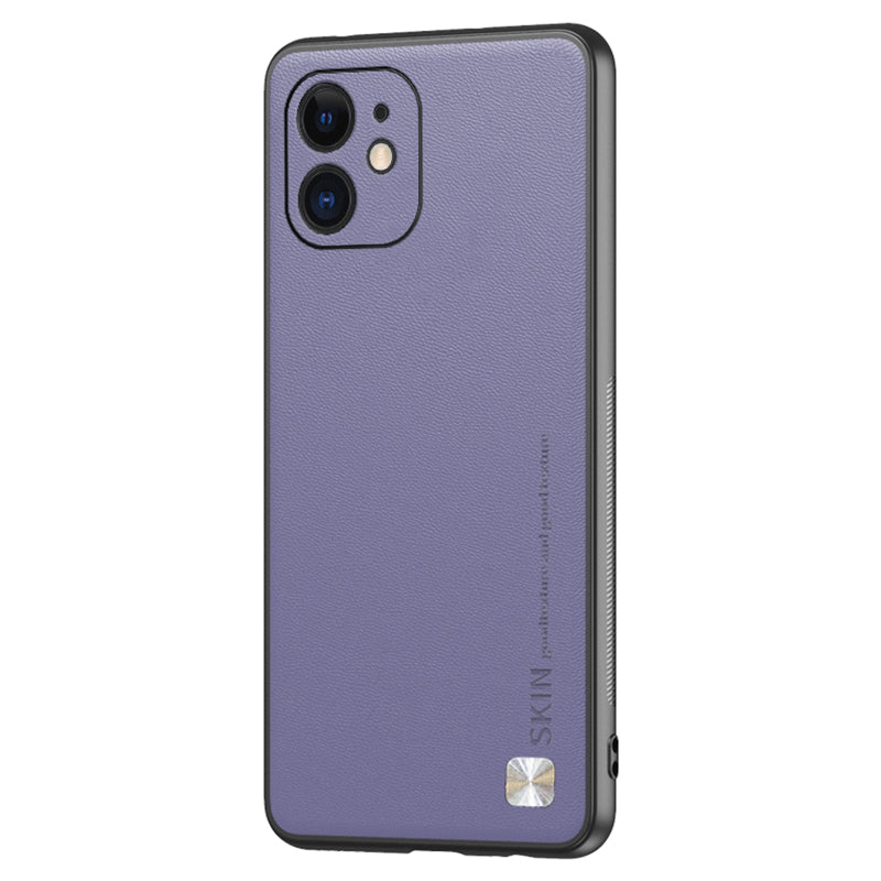 Bump Proof Cover for iPhone 12 6.1 inch Metal Decor PU Leather Coated PC+TPU Phone Case Bump Proof Cover for iPhone 12 6.1 inch Metal Decor PU Leather Coated PC+TPU Phone Case